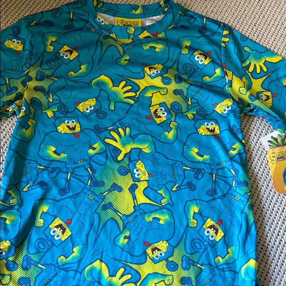 T-shirt Spongebob Squarepants boys new sizes L 10-12 polyester